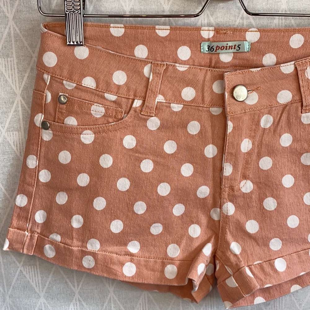2/$30 Peach Polka Dot Shorts - Picture 3 of 5
